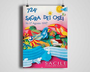 manifesto «sagra dei osei» Sacile