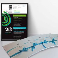 poster e opuscolo per il ventennale «Oasi»